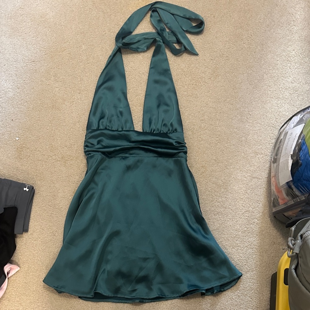 Garage Teal Satin dress